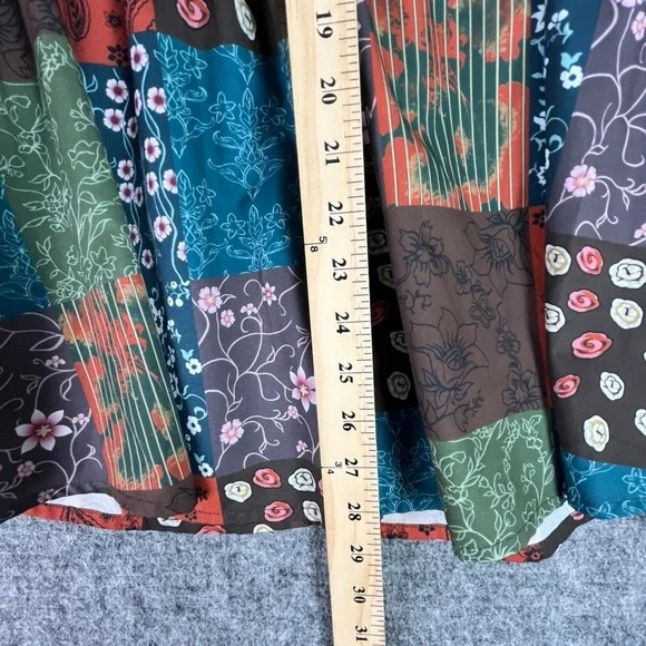 Emery Rose Patchwork Print Babydoll Blouse‎ Size 1XL Cottagecore Country - Picture 8 of 10